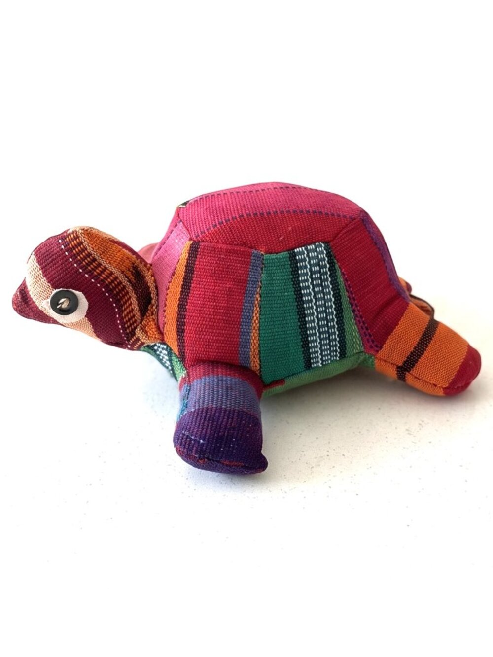 Handmade Guatemalan 100% Cotton Woven Turtle Plush Folk Art NWOT